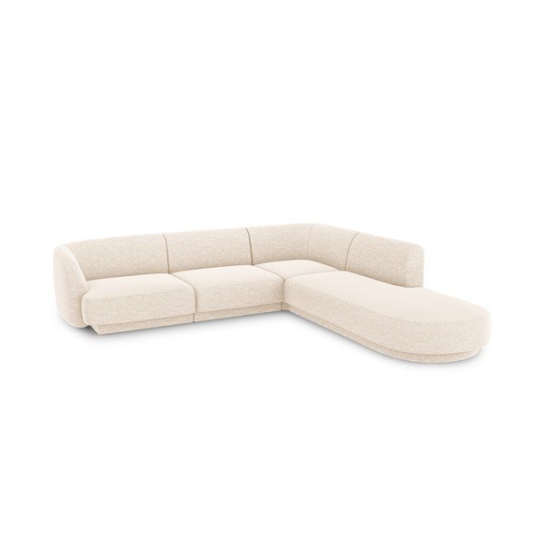 Kreminė kampinė sofa (dešinysis kampas) Miley - Micadoni Home-image-3