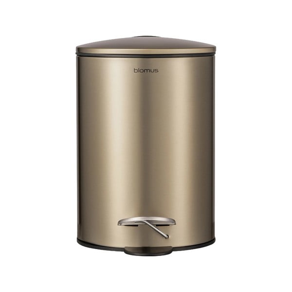 Iš plieno šiukšliadėžė bronzinės spalvos su pedalu 3 l Tubo – Blomus