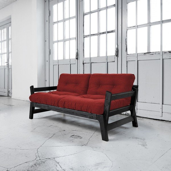 Sofa lova "Karup Step" juoda/raudona