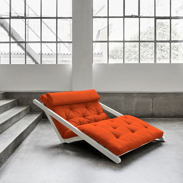 "Karup Figo" poilsio kėdė, balta/apelsininė, 120 cm