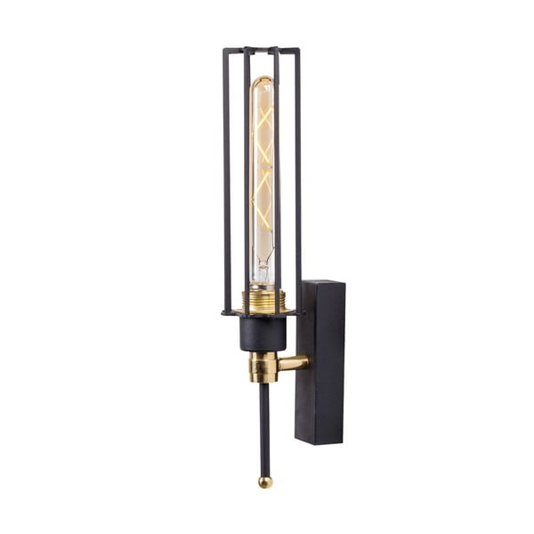 Sieninė lempa juodos spalvos/auksinės spalvos ø 8 cm Fellini – Opviq lights