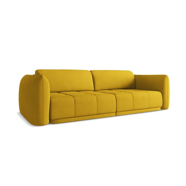 Geltonos spalvos sofa 210 cm Hoku – Makamii-image-2