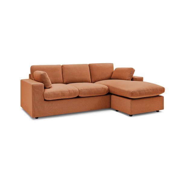 Oranžinės spalvos kampinė sofa Belair – Bobochic Paris-image-2