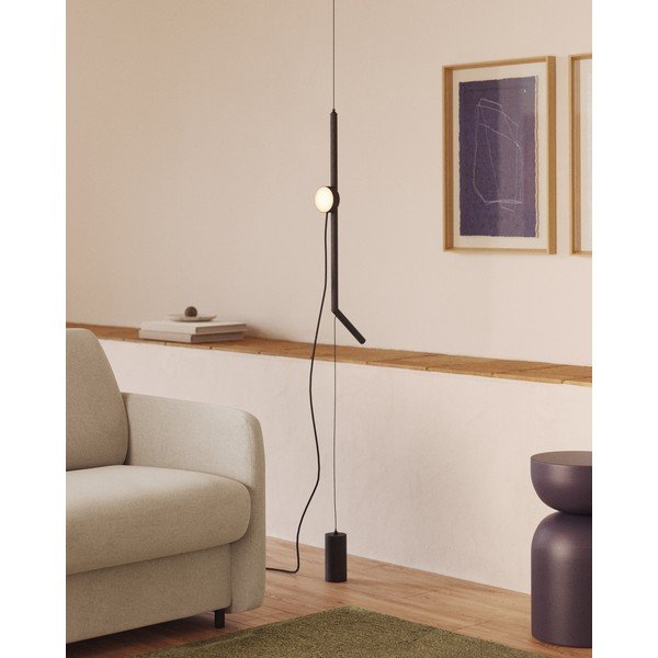 Juodos spalvos pastatomas šviestuvas LED su pritemdymo funkcija (aukštis 339 cm) Orey – Kave Home-image-1