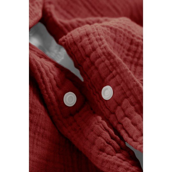 Bordo spalvos iš muslino viengulė patalynė 140x200 cm Amilia – Jotex-image-2