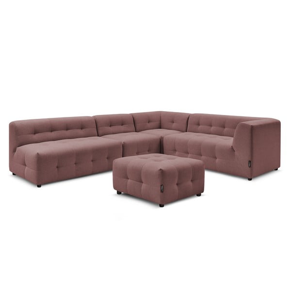 Tamsiai rožinė kampinė sofa (dešinysis kampas) Kleber - Bobochic Paris-image-4