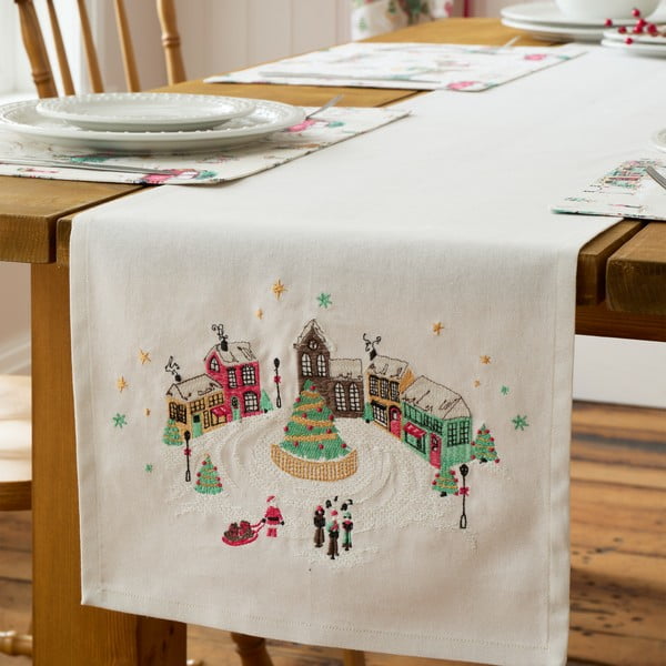 Iš medvilnės stalo takelis 33x220 cm Christmas Town – Catherine Lansfield-image-2