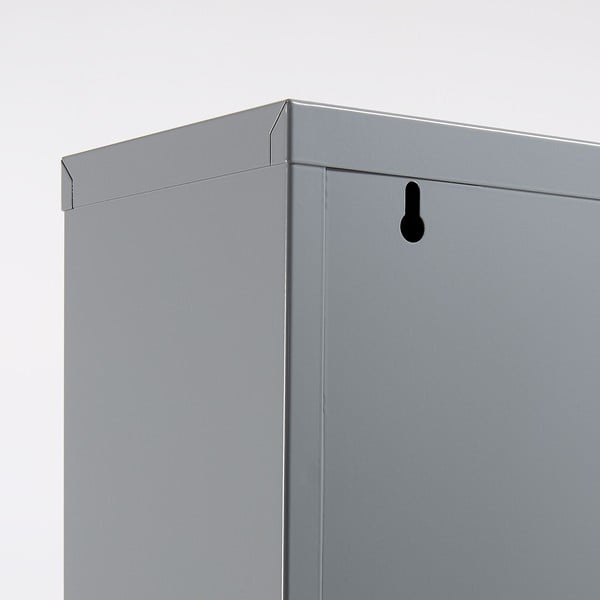 Šviesiai pilkos spalvos iš metalo atlenkiama spintelė batams 50x103x15 cm Ode – Kave Home-image-3