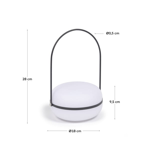 Lauko lempa su juodu laikikliu Kave Home Tea-image-3