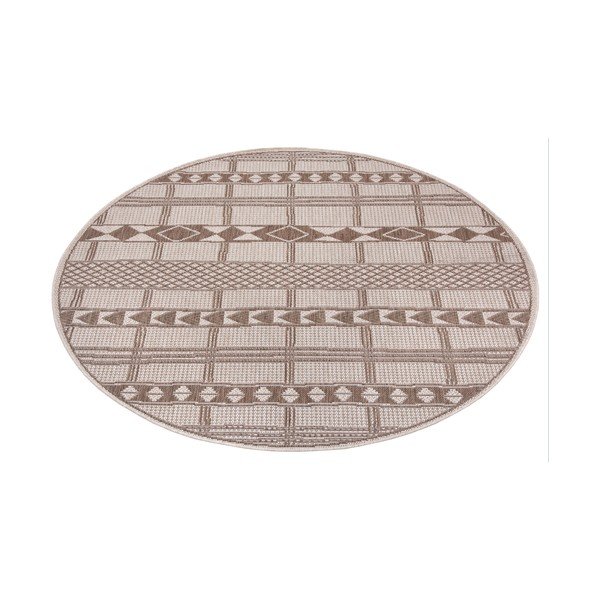 Rudos ir smėlio spalvos lauko kilimas Ragami Madrid, ø 160 cm-image-2