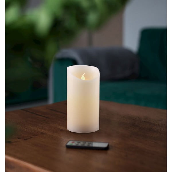 LED žvakė su nuotolinio valdymo pulteliu DecoKing Wax, aukštis 12,5 cm