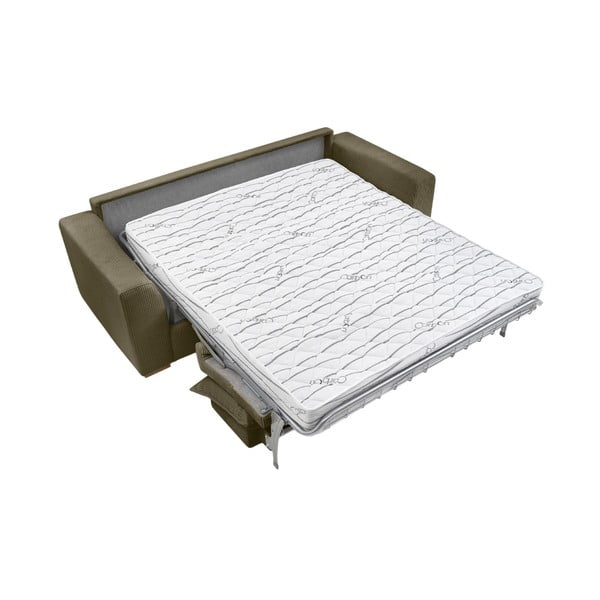 Iš kordinio velveto sulankstoma sofa žalios spalvos/rudos spalvos 225 cm Augustin – Bobochic Paris-image-4
