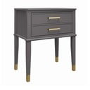 Tamsiai pilkos spalvos naktinis staliukas Westerleigh – CosmoLiving by Cosmopolitan