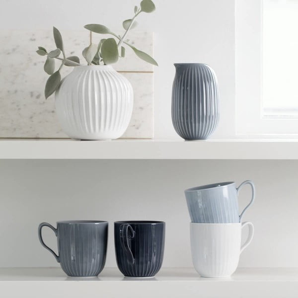 Antracito pilkos spalvos porcelianinis puodelis Kähler Design Hammershoi, 330 ml-image-2