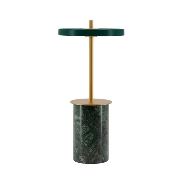 Iš marmuro stalinis šviestuvas žalios spalvos LED su pritemdymo funkcija (aukštis 25,5 cm) su metaliniu gaubtu Asteria Move Mini – UMAGE-image-4