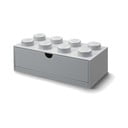 Pilka dėžutė su stalčiumi LEGO® Brick , 31,6 x 11,3 cm