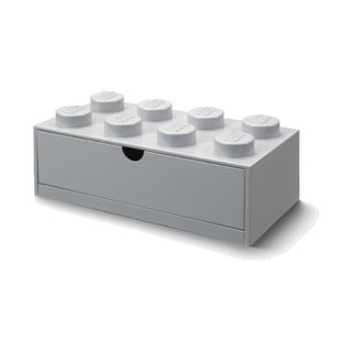 Pilka dėžutė su stalčiumi LEGO® Brick , 31,6 x 11,3 cm