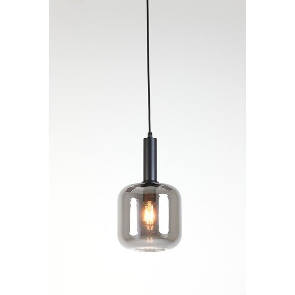 Pilkas lubinis šviestuvas su stikliniu gaubtu ø 16 cm Lekar - Light & Living-image-2