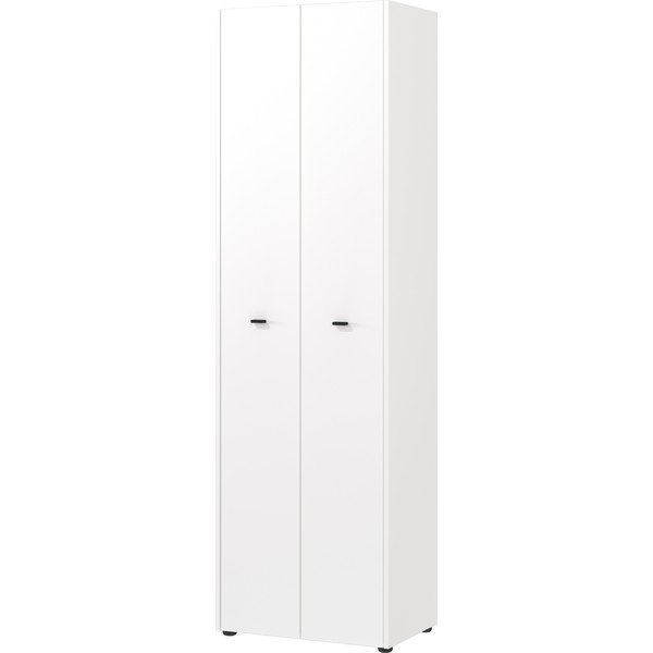 Drabužių spinta baltos spalvos/natūralios spalvos 59x198 cm Lucena – Germania-image-1