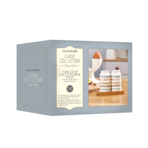 "Kitchen Craft Classic Collection" druskinės ir pipirinės rinkinys su stovu-image-1