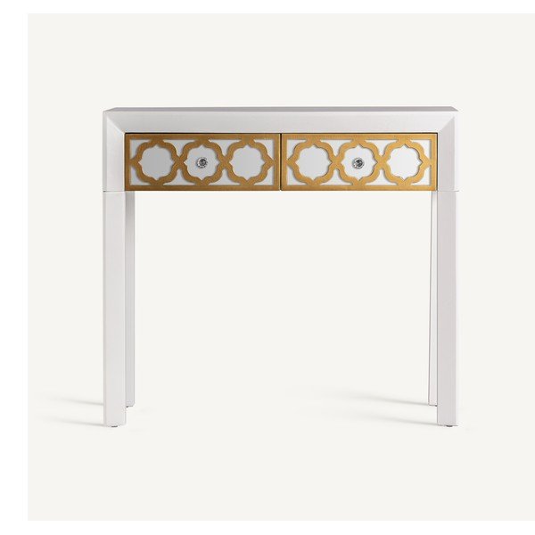 Konsolinis staliukas baltos spalvos 33x90 cm Zaira – Burkina