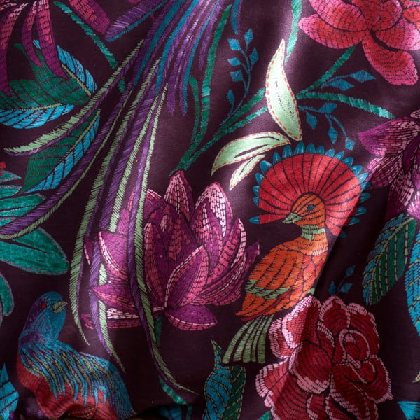 Violetinės spalvos iš velveto dvigulė patalynė 200x200 cm Kate Floral – Catherine Lansfield-image-4