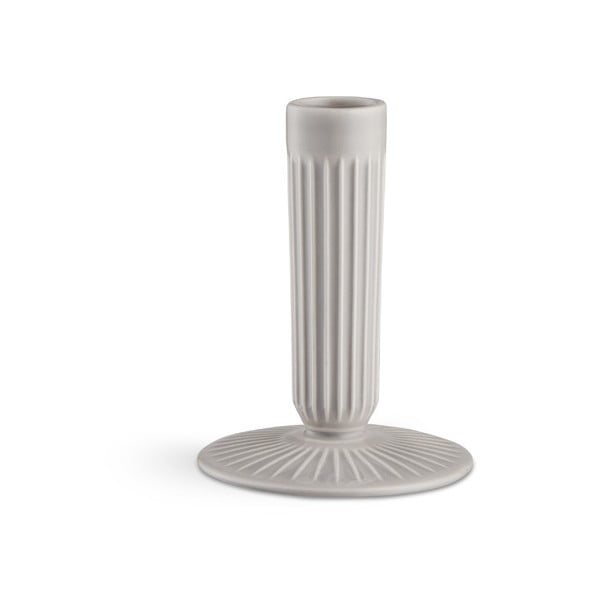Šviesiai pilkos spalvos akmens masės žvakidė "Kähler Design Hammershoi", aukštis 12 cm