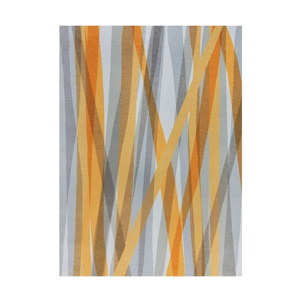 Oranžinės ir pilkos spalvos dvisluoksnis kilimas Flair Rugs MATCH Isabella, 170 x 240 cm