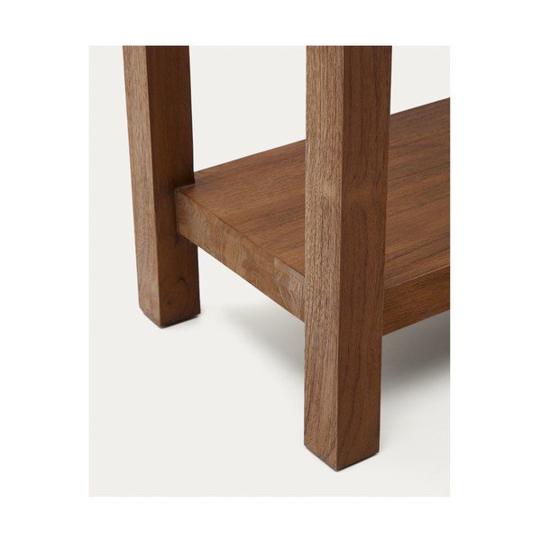 Iš tikmedžio masyvo konsolinis staliukas natūralios spalvos 35x140 cm Sashi – Kave Home-image-4