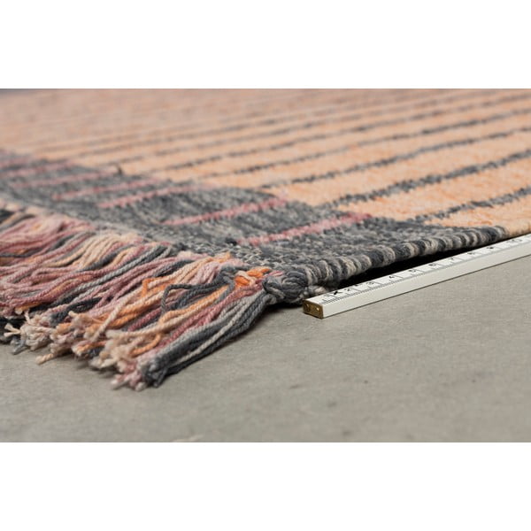 Rožinės spalvos/persikų spalvos iš medvilnės kilimas 160x230 cm Hampton – Dutchbone-image-3