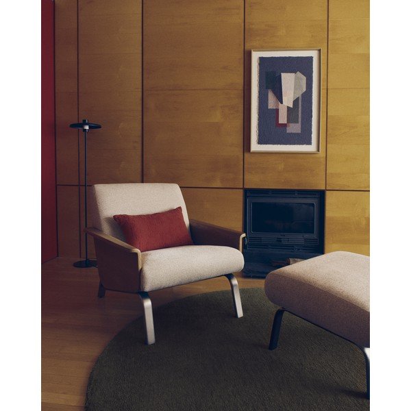 Smėlio spalvos krėslas iš šenilinio audinio Amsen – Kave Home-image-1