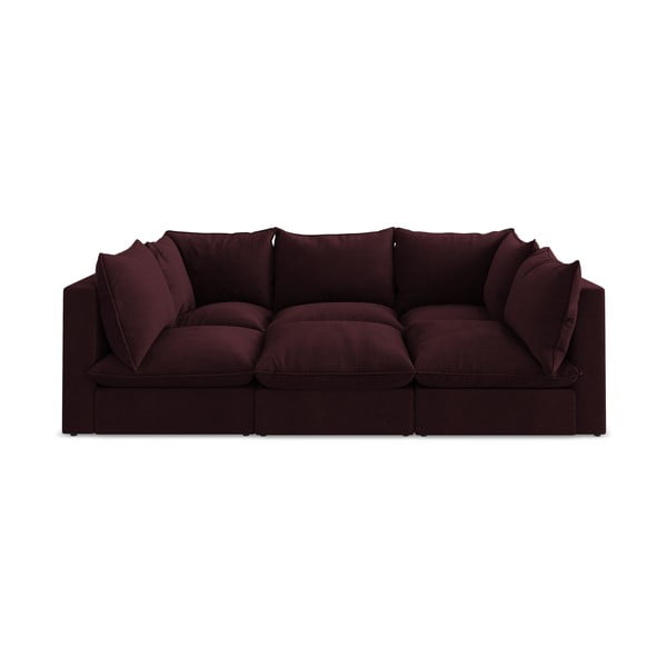Bordo spalvos sofa 255 cm Manao – Makamii
