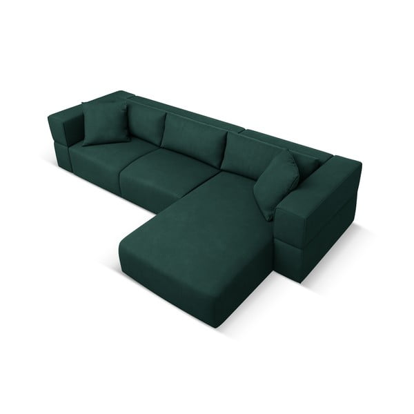 Kampinė sofa žalios spalvos (su dešiniuoju kampu) Esther – Milo Casa-image-3