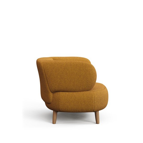 Garstyčių spalvos krėslas iš boucle Luisa – Kave Home-image-3