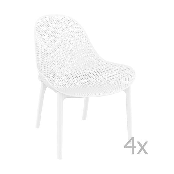 4 baltų sodo poilsio kėdžių rinkinys "Resol Sky