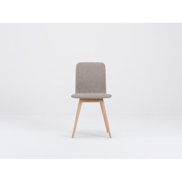 Smėlio spalvos valgomojo kėdė su ąžuolo kojomis Gazzda Ena-image-4