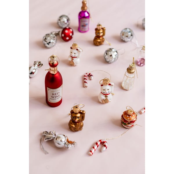 Iš stiklo eglutės papuošimai 4 vnt. Fast Food – Sass & Belle-image-3