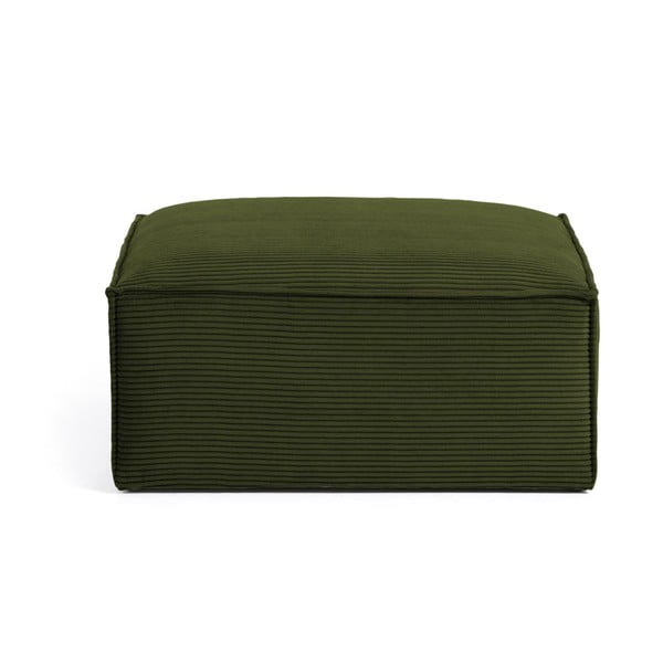 Iš kordinio velveto taburetė žalios spalvos Blok – Kave Home