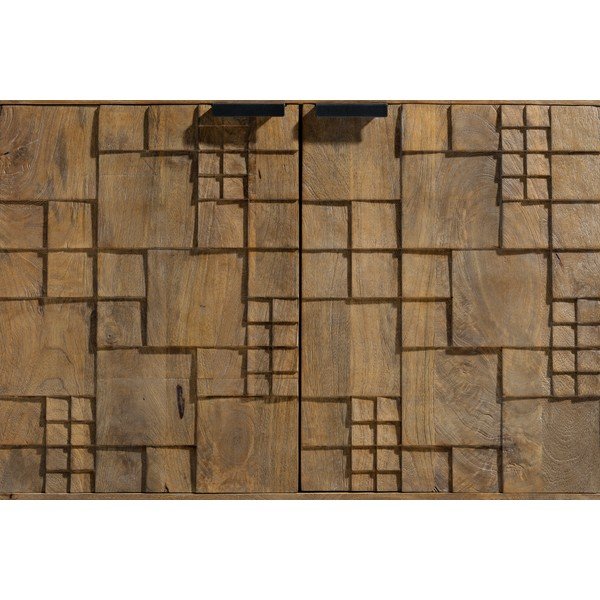 Natūralios spalvos iš mango masyvo šoninė spintelė 175x78x40 cm Priya – MOME-image-4
