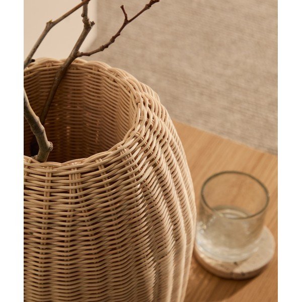 Natūralios spalvos iš rotango vaza (aukštis 40 cm) Zilna – Kave Home-image-1