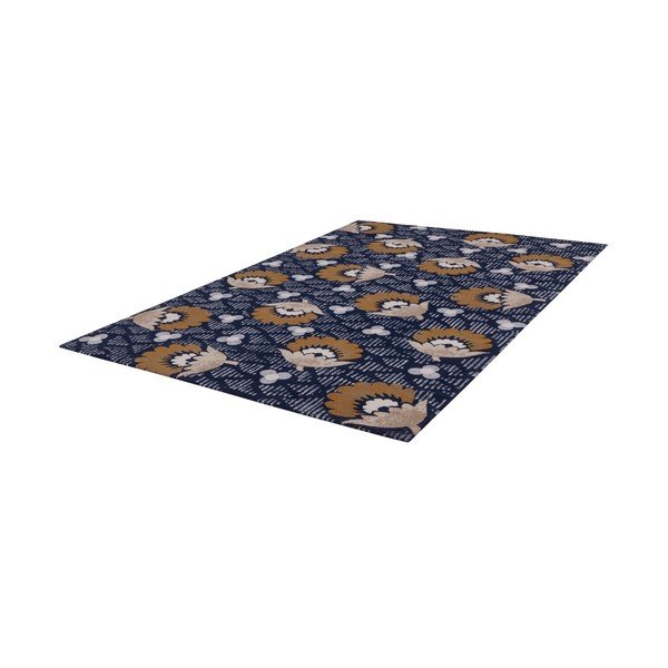 Kilimas iš vilnos tamsiai mėlynos spalvos 133x190 cm Chintz – Agnella-image-3