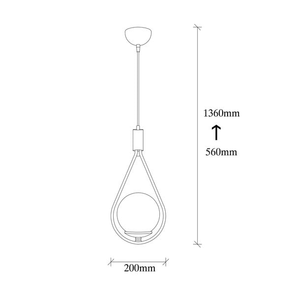 Kabantis šviestuvas juodos ir baltos spalvos su stiklo gaubtu Mudoni – Opviq lights-image-4