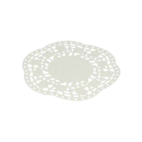 40 baltų popierinių nėriniuotų pyragėlių rinkinys Metaltex, ø 11 cm