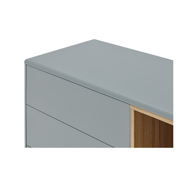 Žema šoninė spintelė mėlynos spalvos/pilkos spalvos 180x76 cm Corvo – Teulat-image-4