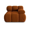 Modulinė sofa oranžinės spalvos iš velveto (su dešiniuoju kampu) Bellis – Micadoni Home