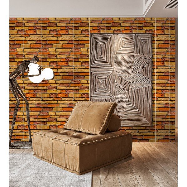 Lipnios plokštės komplekte 6 vnt. ant sienos 30x60 cm Brick Wall – SP TREND-image-3