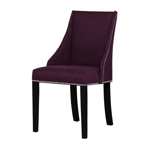 Violetinės spalvos kėdė su juodomis buko medienos kojomis Ted Lapidus Maison Patchouli