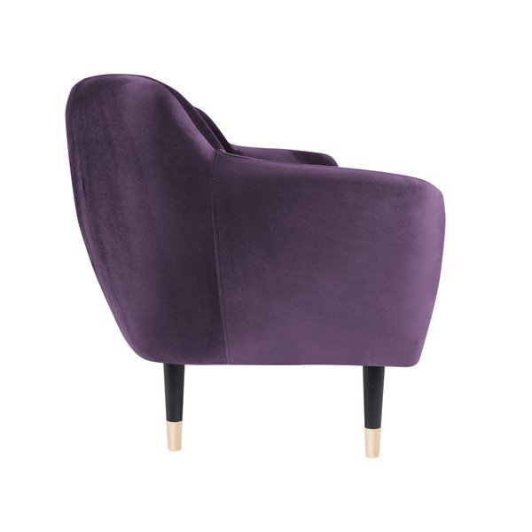 Violetinė sofa su juodomis kojomis Mazzini Sofas Benito, 158 cm-image-3