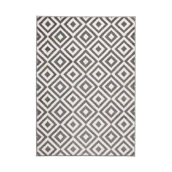 Pilkai baltas kilimas Think Rugs Matrix Grey White, 160 x 220 cm