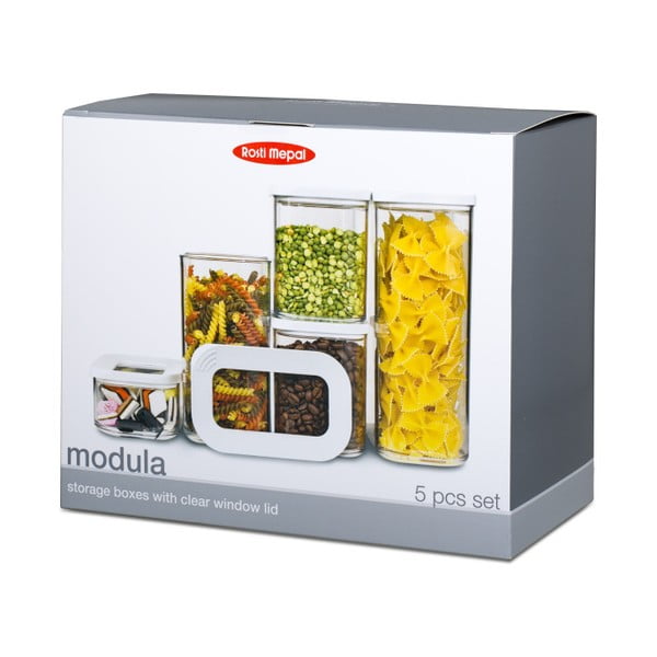 Maisto laikymo indai 5 vnt. maistui Modula White – Mepal-image-3